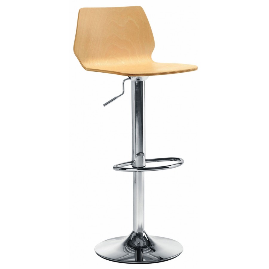 Stork Height Adjustable Wooden Bar Stool